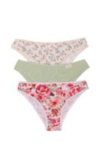 PACK X 3 DE VEDETINA ESPECIAL DE ALGODÓN Y LYCRA ESTAMPADO VINTAGE FRASHE - Cod 5002E