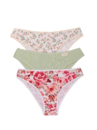 PACK X 3 DE VEDETINA ESPECIAL DE ALGODÓN Y LYCRA ESTAMPADO VINTAGE FRASHE - Cod 5002E