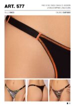 PACK X 3 DE TANGA CAVADA DE ALGODÓN Y LYCRA ESTAMPADO LINEA CEBRA FRASHE - Cod 577