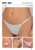 PACK X 3 DE TANGA DE ALGODÓN Y LYCRA ESTAMPA ANIMAL PASTEL FRASHE - Cod 583