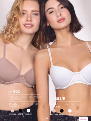 CORPIÑO TAZA SOFT CON BASE DE MICROFIBRA
 FRASHE - Cod 601