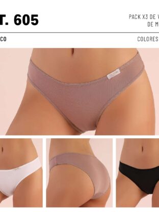 PACK X 3 DE VEDETINAS DE MICROFIBRA  FRASHE - Cod 605