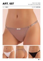 PACK X 3 DE TANGAS REGULABLES DE MICROFIBRA  FRASHE - Cod 607