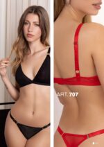 CONJUNTO BRALETTE DE MICROTUL CON TANGA FRASHE - Cod 707