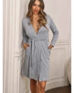 LÍNEA COMFORT. BATA SALTO DE CAMA GEORGETTE - Cod 414E