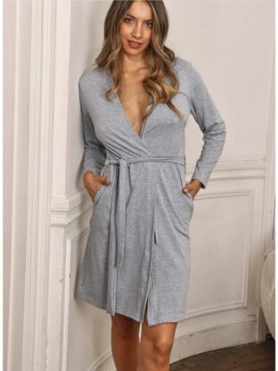 LÍNEA COMFORT. BATA SALTO DE CAMA GEORGETTE - Cod 414E