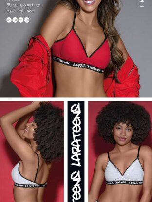 CONJUNTO DE ALGODÓN Y LYCRA LISO, CINTURA PERSONALIZADA. CORPIÑO TRIÁNGULO SOFT SIN PUSH UP. COLALESS LARA - Cod 5825