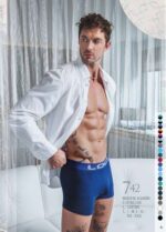 BÓXER DE ALGODÓN Y LYCRA LISO CON ELÁSTICO PERSONALIZADO   LODY MEN - Cod 742E