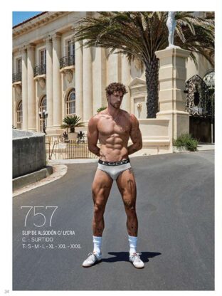 SLIP DE ALGODÓN Y LYCRA CON COLLARETA Y ELÁSTICO PERSONALIZADO LODY MEN - Cod 757