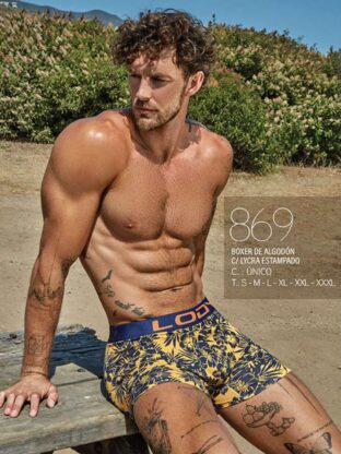 BÓXER DE ALGODÓN Y LYCRA ESTAMPADO LODY MEN - Cod 869