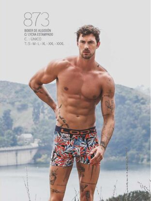 BÓXER DE ALGODÓN Y LYCRA ESTAMPADO LODY MEN - Cod 873