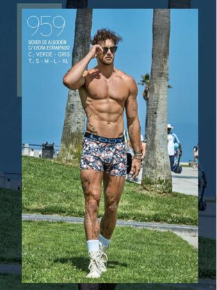 BÓXER DE ALGODÓN Y LYCRA ESTAMPADO LODY MEN - Cod 959