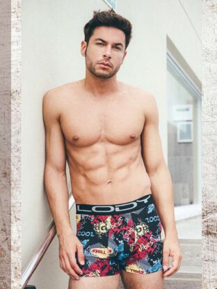 BÓXER DE ALGODÓN Y LYCRA ESTAMPADO LODY MEN - Cod 963E
