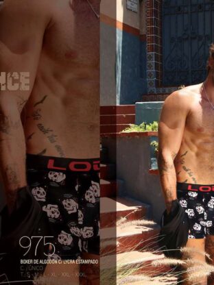 BÓXER DE ALGODÓN Y LYCRA ESTAMPADO LODY MEN - Cod 975
