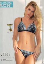 CONJUNTO TRIÁNGULO DE TUL BORDADO C/REGULABLE LODY - Cod 5251