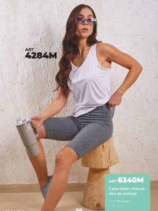 CALZA BIKER CINTURA ALTA DE POLISAP MOZIONE - Cod 6340