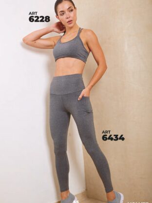 CALZA CINTURA ALTA CON BOLSILLOS DE POLISAP MOZIONE - Cod 6434