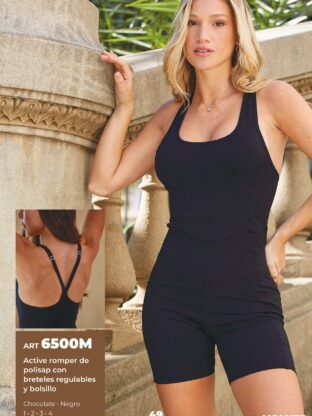 ACTIVE ROMPER DE POLISAP CON BRETELES REGULABLES Y BOLSILLO MOZIONE - Cod 6500