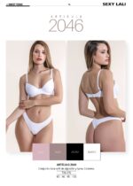 CONJUNTO TAZA SOFT DE ALGODÓN Y LYCRA CON COLALESS SEXY LALI - Cod 2046