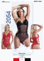 BODY LESS TAZA TRIÁNGULO DE TULL Y PUNTILLA SEXY LALI - Cod 2054