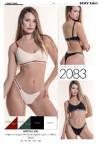CONJUNTO TRIÁNGULO SIN TAZA DE ALGODÓN Y LYCRA CON COLALESS SEXY LALI - Cod 2083
