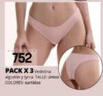 PACK X 3 VEDETINA ALGODÓN Y LYCRA SEXY LALI - Cod 752