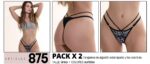 PACK X 2 TANGALESS DE ALGODÓN CON TIRAS SEXY LALI - Cod 875