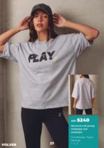 REMERÓN DE JERSEY MELANGE CON ESTAMPA SHEDYL - Cod 5240