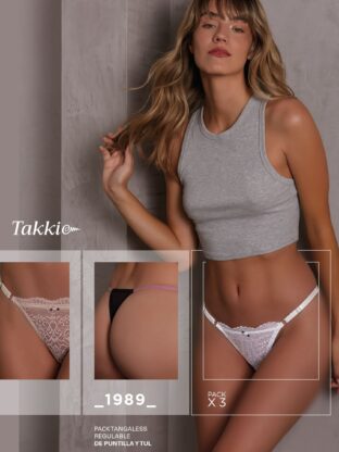 PACK X 3 COLALESS  DE PUNTILLA TAKKI - Cod 1989