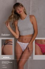 COLALESS DE PUNILLA CON TIRAS EN LA CINTURA HILO DENTAL ATRÁS (PACK X3) TAKKI - Cod 4060