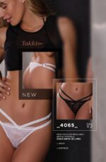 PACK X 2 REGULABLE DOBLE TIRA. BRETEL BRILLANTE DE TULL Y PUNTILLA. TAKKI - Cod 4065