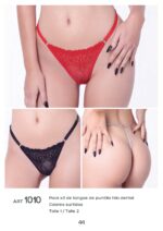 PACK X 3 DE TANGAS DE PUNTILLA HILO DENTAL  UAILEE - Cod 1010