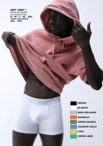 BÓXER DE ALGODÓN Y ELASTANO. ANATÓMICO, LISO CLÁSICO XY - Cod 1387E