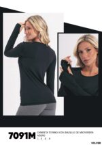 CAMISETA TÉRMICA CON BOLSILLO DE MICROFIBRA MOZIONE - Cod MOZIONE-7091