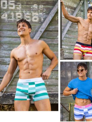 BÓXER ALGODÓN Y LYCRA RAYADO.  ACROBATA - Cod 5020