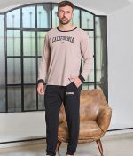 PIJAMA PARA HOMBRE DE MODAL, MANGAS LARGAS Y VIVO A CONTRATONO BIANCA SECRETA - Cod 26561