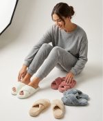 PANTUFLA DE PELUCHE PARA DAMA BIANCA SECRETA - Cod 26564