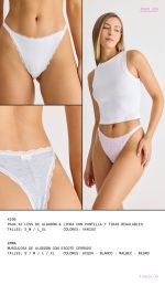 PACK X 3 LESS DE ALGODÓN Y LYCRA CON PUNTILLA Y TIRAS REGULABLES BRIGITTE - Cod 4206