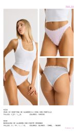 PACK X 3 VEDETINA DE ALGODÓN Y LYCRA CON PUNTILLA BRIGITTE - Cod 4210