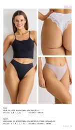 PACK X 3 LESS DE MICROFIBRA CON PUNTILLA BRIGITTE - Cod 4314