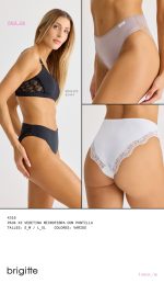 PACK X 3 VEDETINA DE MICROFIBRA CON PUNTILLA BRIGITTE - Cod 4316