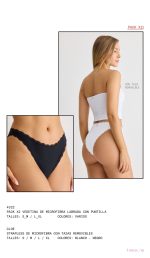 PACK X 2 VEDETINA DE MICROFIBRA LABRADA CON PUNTILLA BRIGITTE - Cod 4322