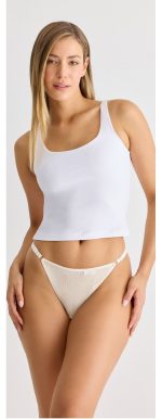 MUSCULOSA DE ESCOTE REDONDO Y TIRAS FINAS BRIGITTE - Cod NINA