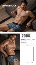 BÓXER ALGODÓN Y LYCRA. ESTAMPADO MANCHAS. ELÁSTICO BAKHOU LATERAL. BAKHOU - Cod 2054