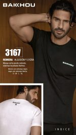 REMERA JERSEY ALGODÓN. MANGA CORTA ESCOTE REDONDO. ESTAMPA LOCALIZADA BAKHOU. BAKHOU - Cod 3167