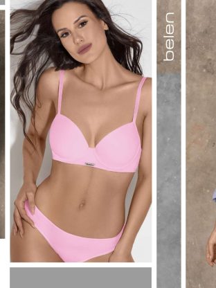 CONJUNTO DE ALGODÓN Y LYCRA. CORPIÑO SOFT SIN PUSH UP CON DIJE PERSONALIZADO. COLALESS BELEN - Cod 9210