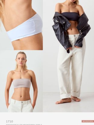 TOP BANDEAU DE MICROFIBRA DOBLE BRIGITTE - Cod 1710