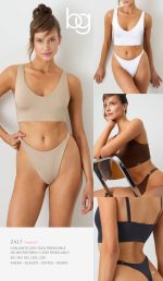 CONJUNTO CON TAZA REMOVIBLE DE MICROFIBRA Y LESS REGULABLE BRIGITTE - Cod 2417