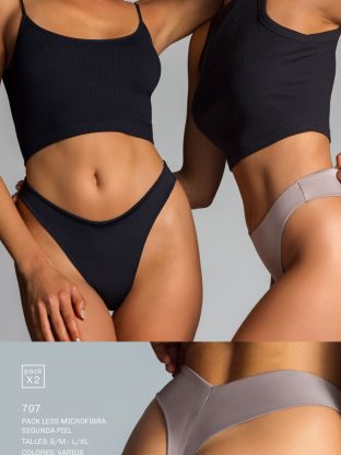 PACK X 2 LESS MICROFIBRA SEGUNDA PIEL BRIGITTE - Cod 707