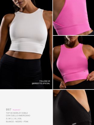 TOP DE MORLEY DOBLE CON CORTE AMERICANO BRIGITTE - Cod B67